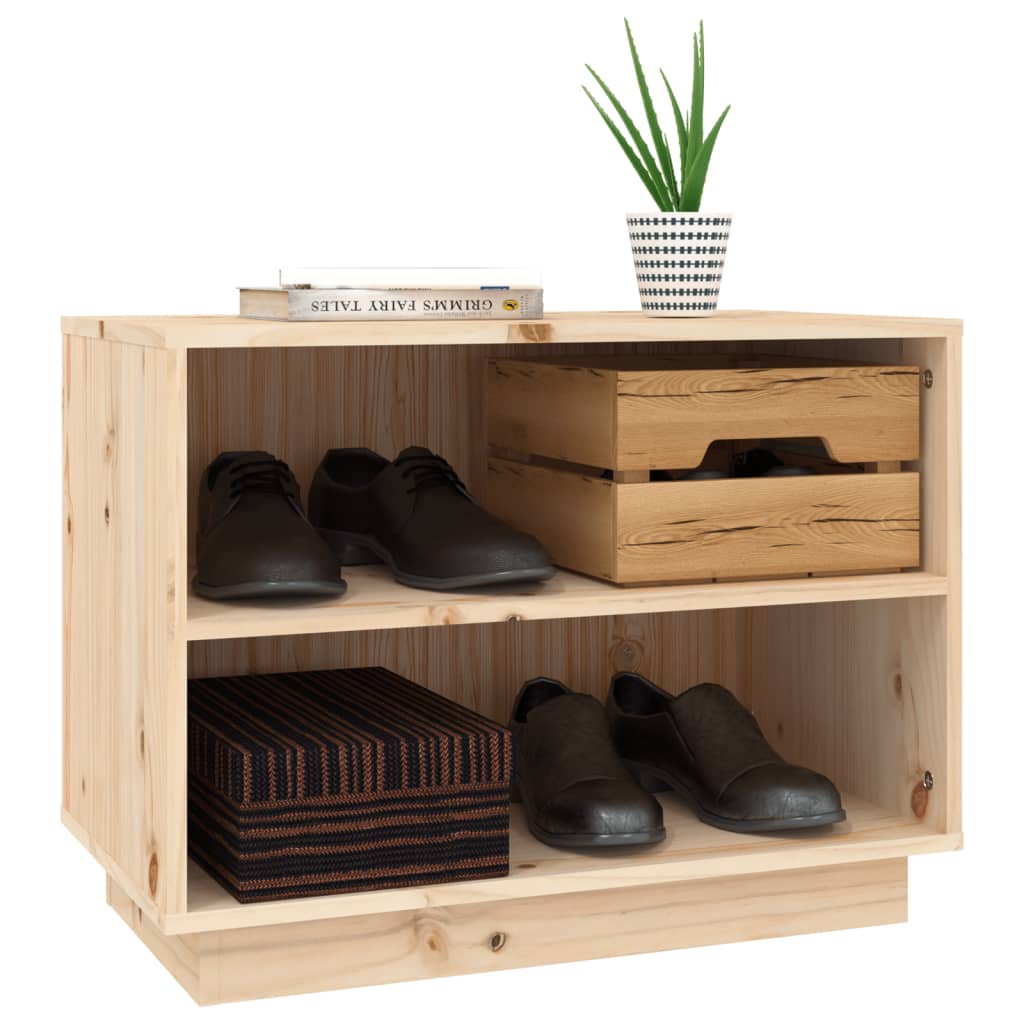 vidaXL Shoe Cabinet 60x34x45 cm Solid Wood Pine