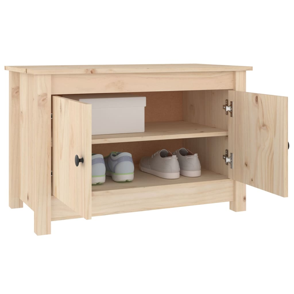 vidaXL Shoe Cabinet 70x38x45.5 cm Solid Wood Pine