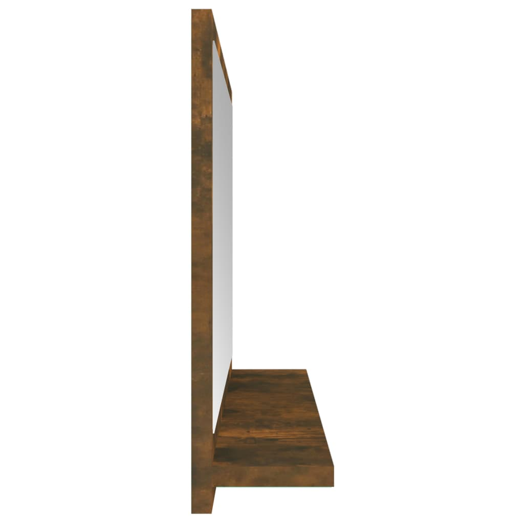 Bathroom Mirror Smoked Oak 40x10.5x37 cm Engineered Wood