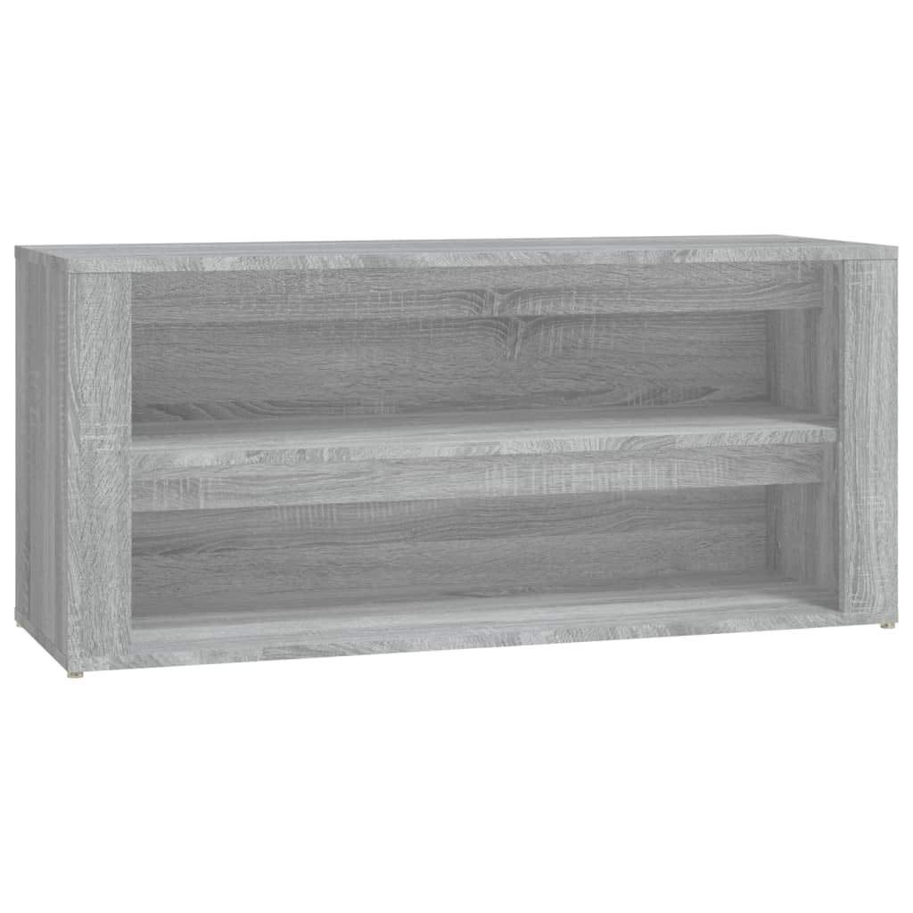 vidaXL Shoe Rack Grey Sonoma 100x35x45 cm Engineered Wood