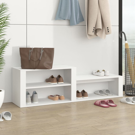 vidaXL Shoe Cabinet White 150x35x45 cm Engineered Wood