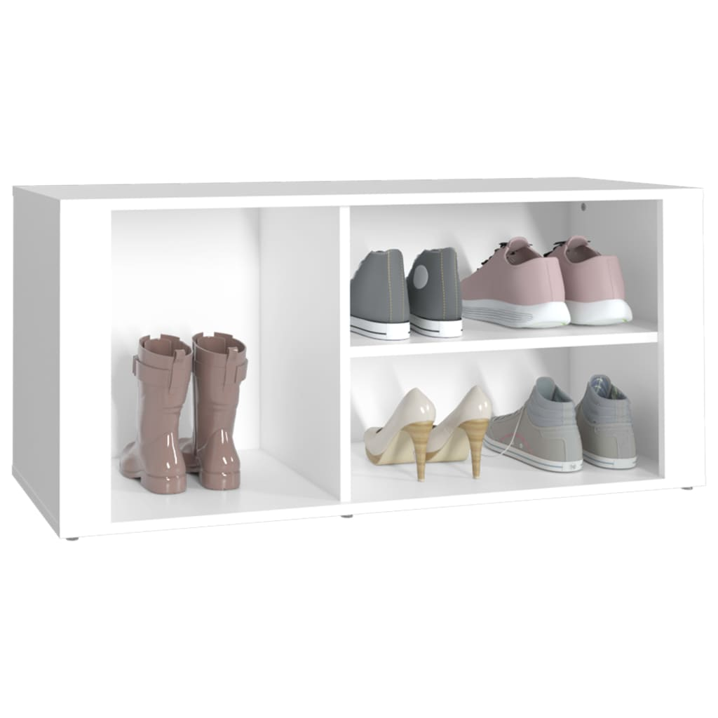 vidaXL Shoe Cabinet White 100x35x45 cm Engineered Wood