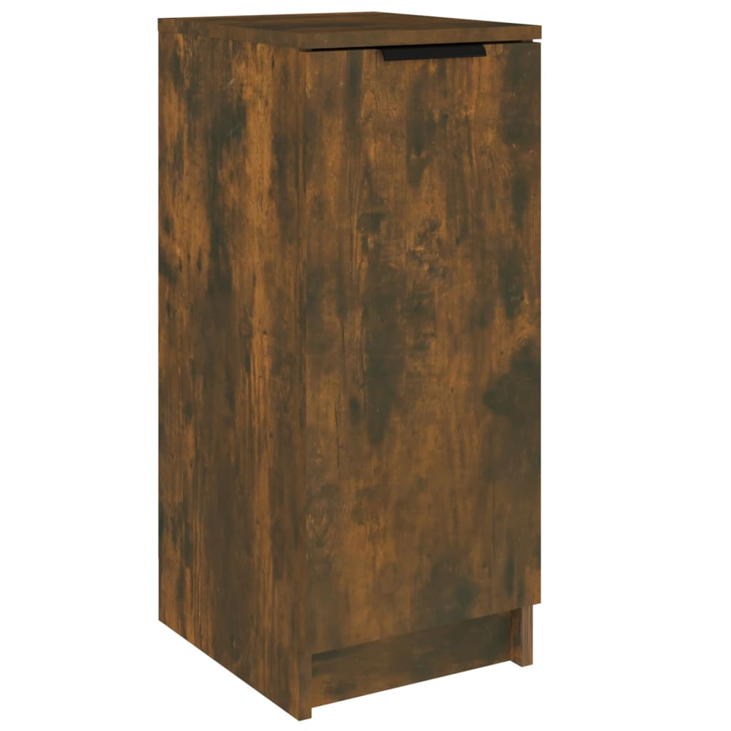 vidaXL Shoe Cabinet Smoked Oak 30x35x70 cm Engineered Wood