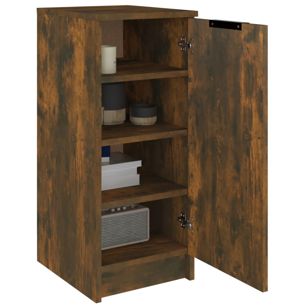 vidaXL Shoe Cabinet Smoked Oak 30x35x70 cm Engineered Wood