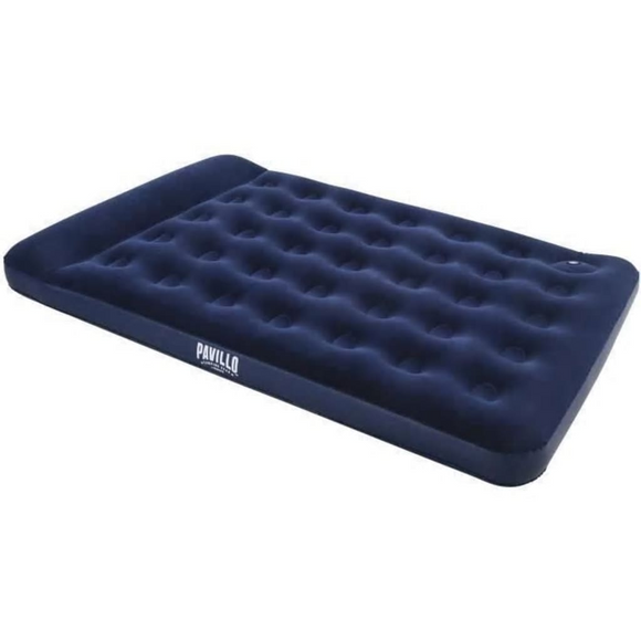 Bestway Inflatable Flocked Airbed with Built-in Foot Pump 191 x 137 x 28 cm