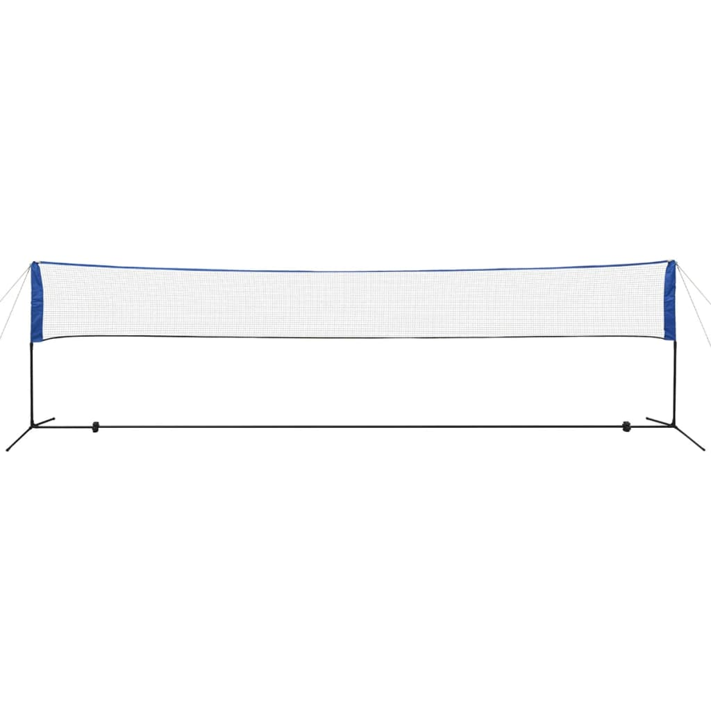 vidaXL Badminton Net with Shuttlecocks 600x155 cm