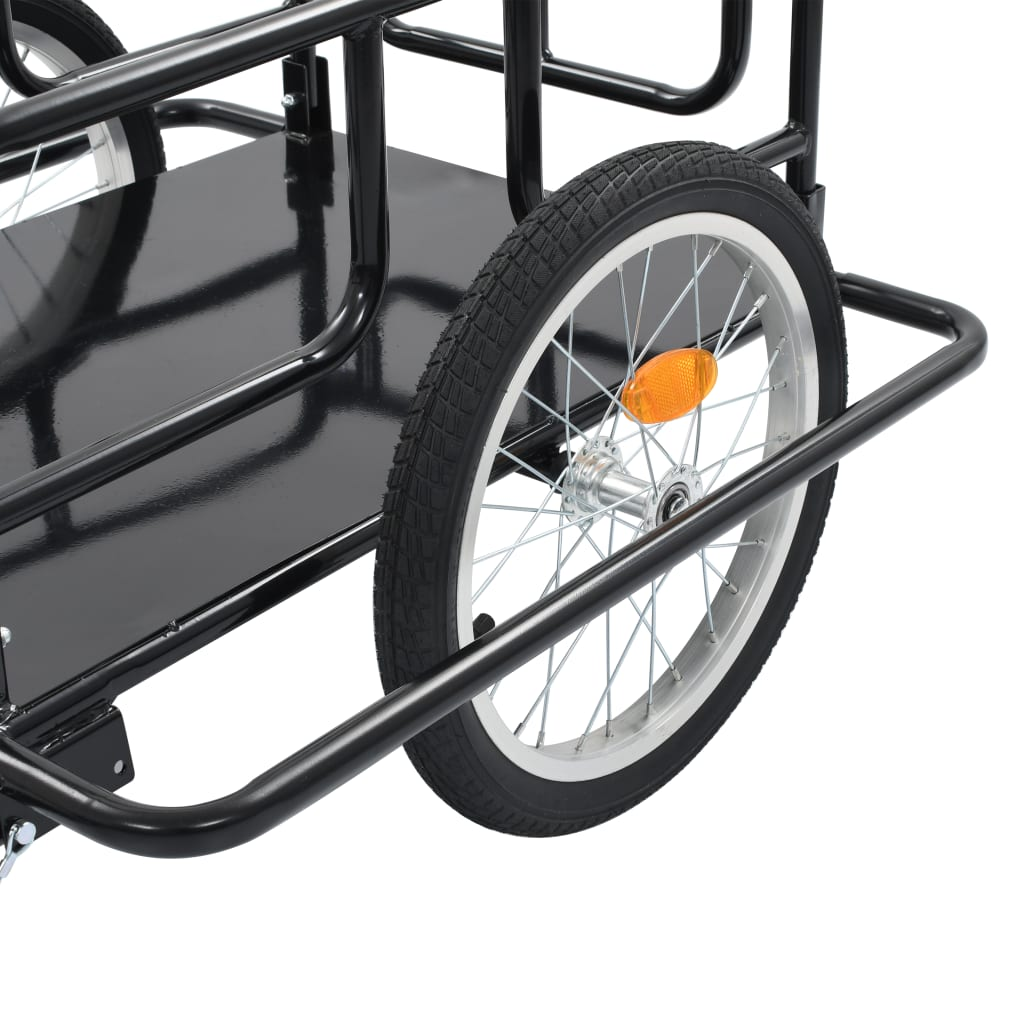 Bike Trailer 130x73x48.5 cm Steel Black