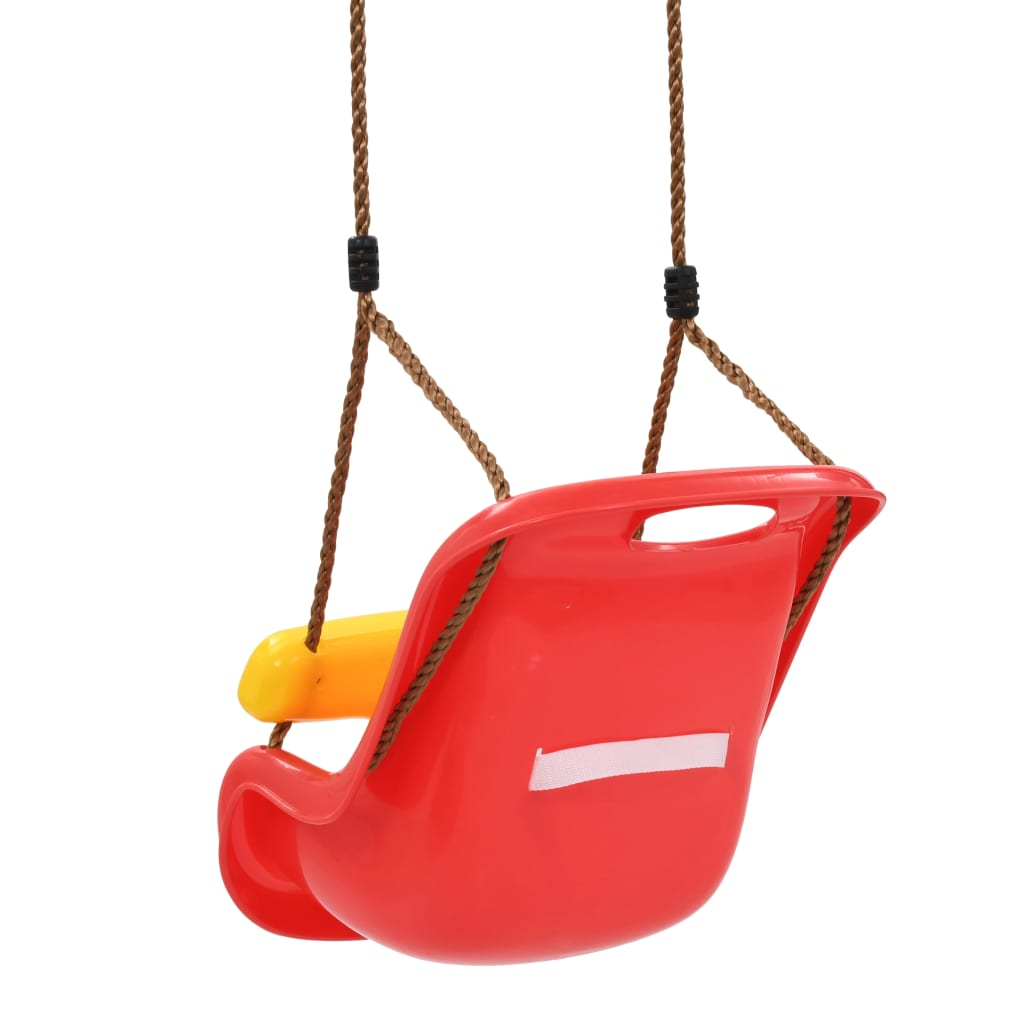 vidaXL Baby Swings 2 pcs with Safety Belt PP Red