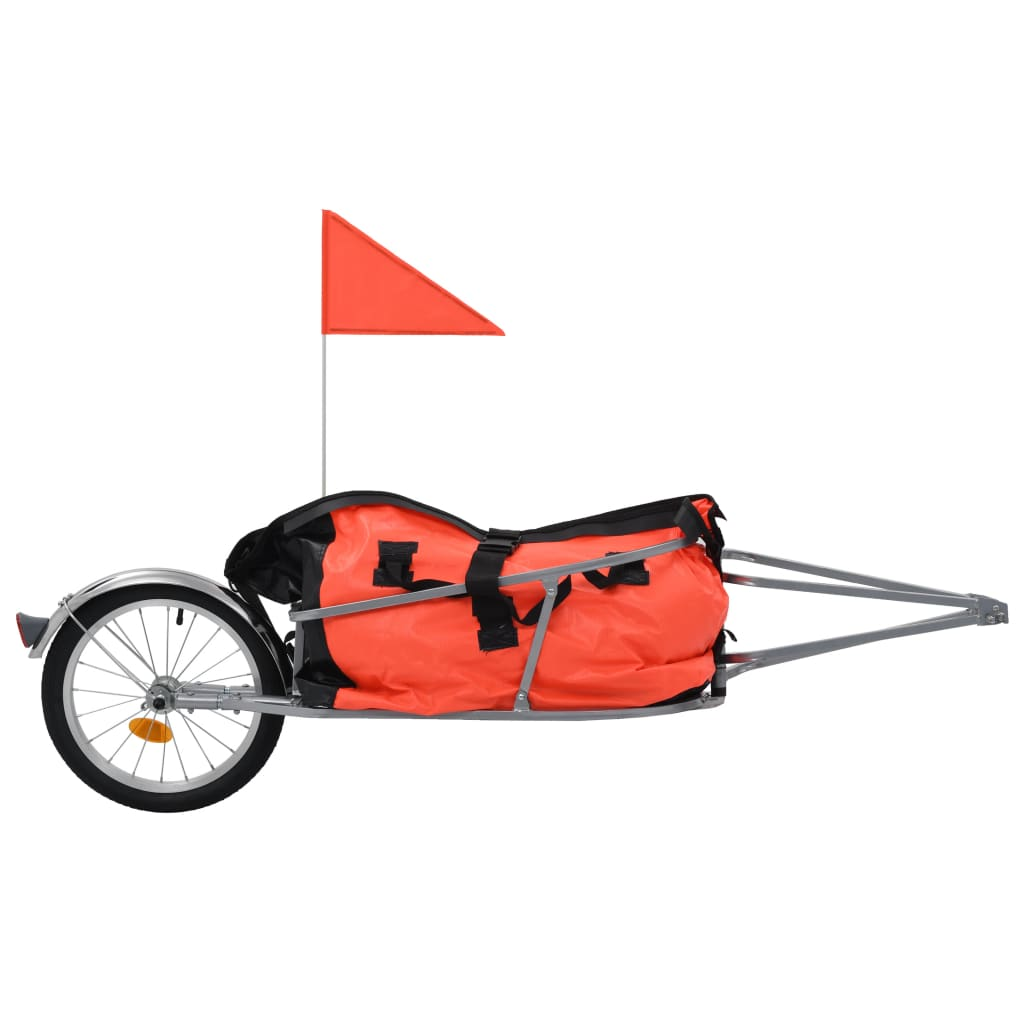 Bike Luggage Trailer with Bag Orange and Black