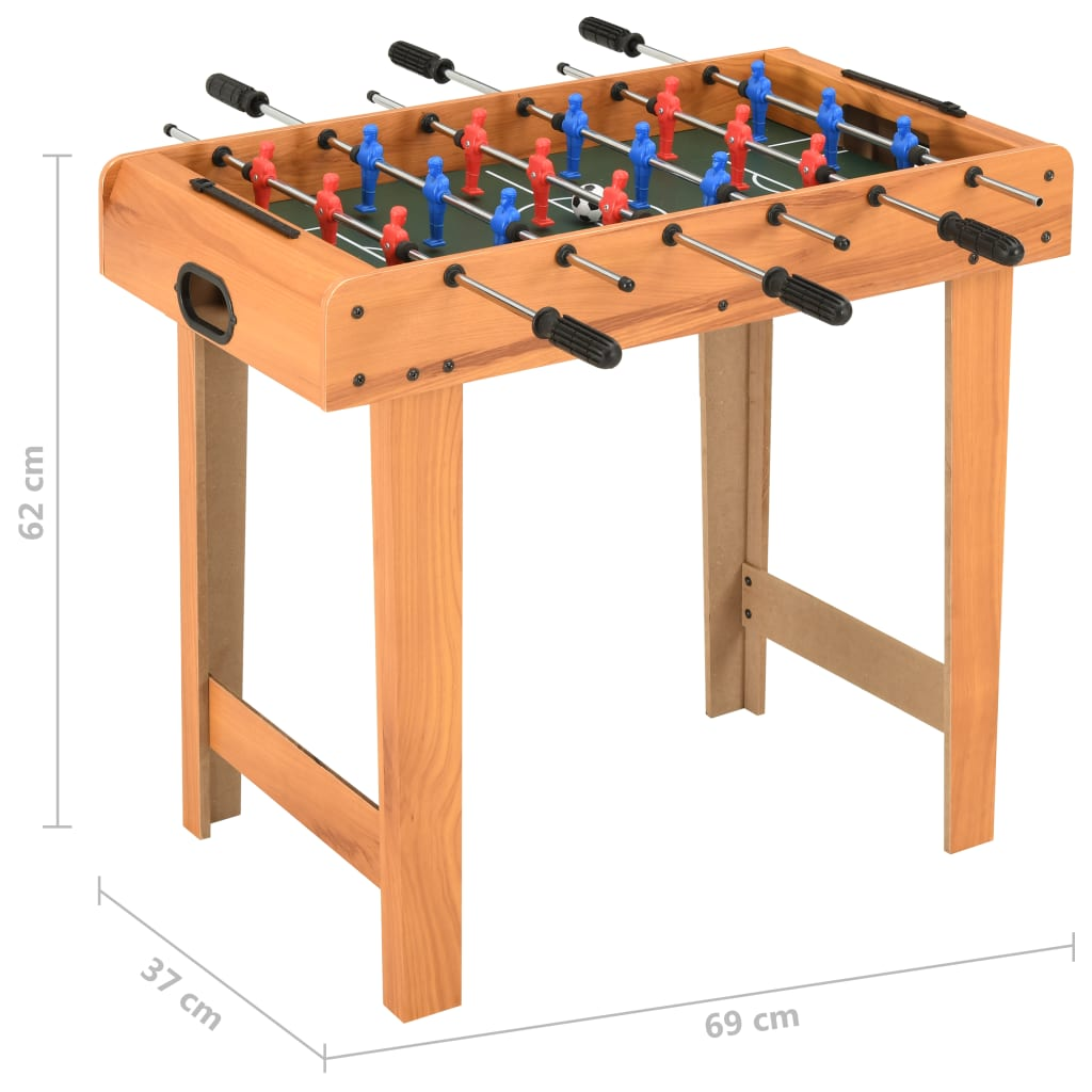 vidaXL Mini Football Table 69x37x62 cm Maple