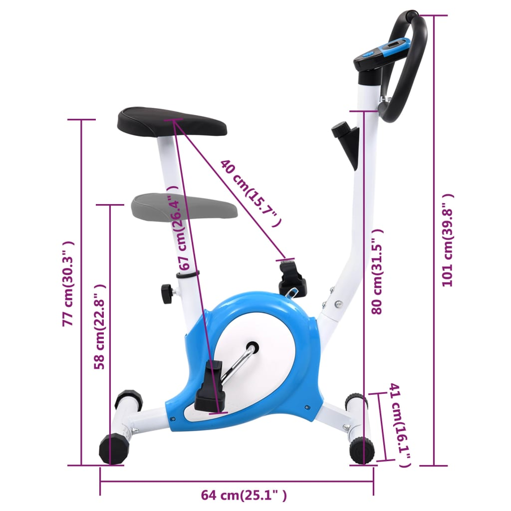 Exercise Bike with Belt Resistance Blue