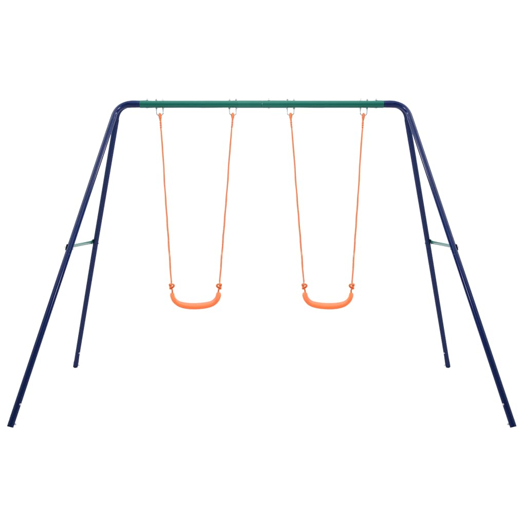 vidaXL Swing Set with 2 Seats Steel