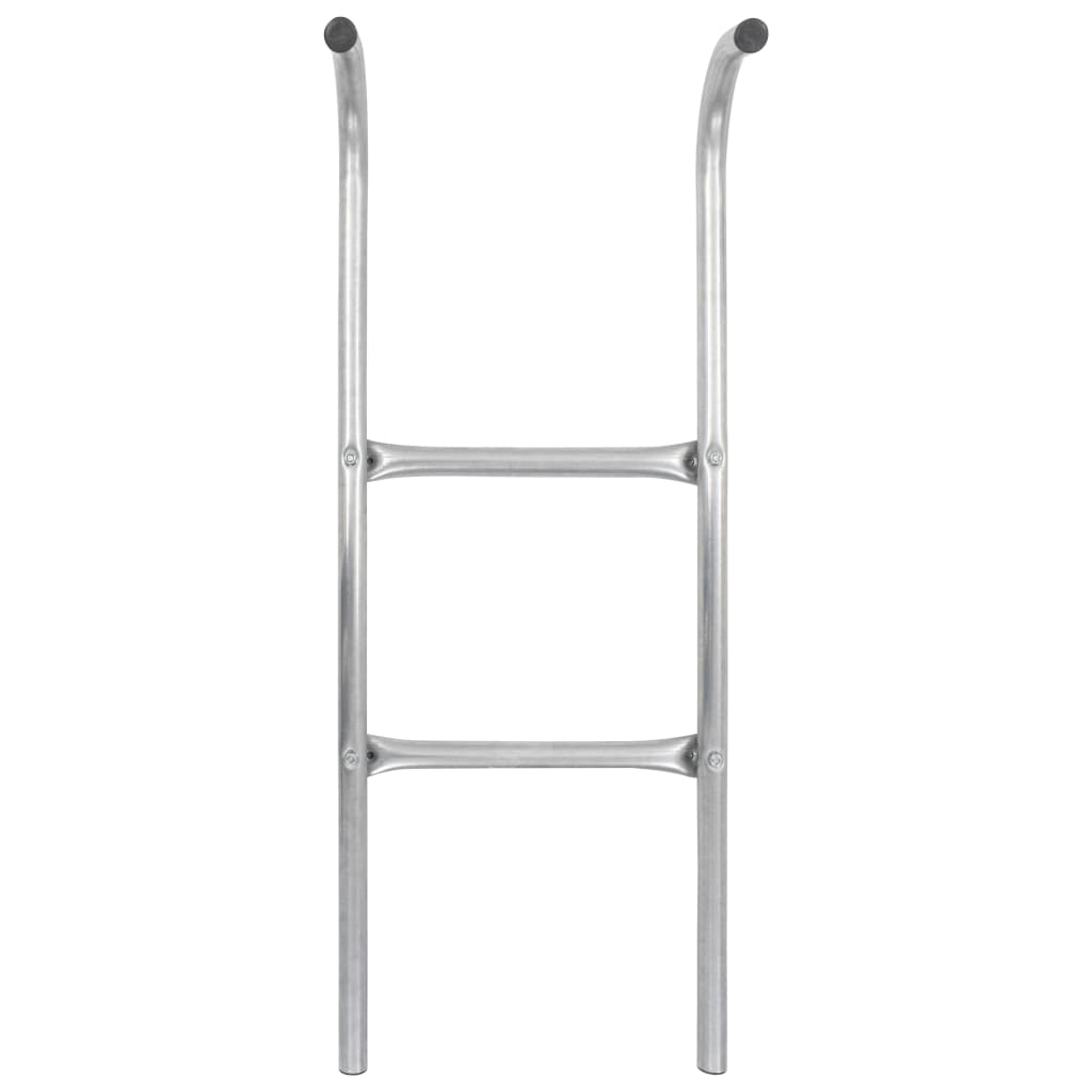 2-Step Trampoline Ladder Steel Silver 72 cm