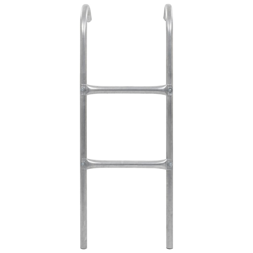 2-Step Trampoline Ladder Steel Silver 102.6 cm