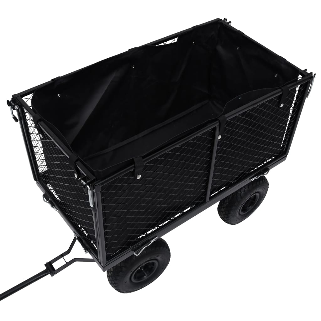 vidaXL Garden Cart Liner Black 81x41x40 cm Fabric