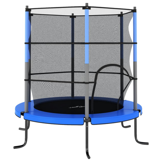 vidaXL Trampoline with Safety Net Round 140x160 cm Blue