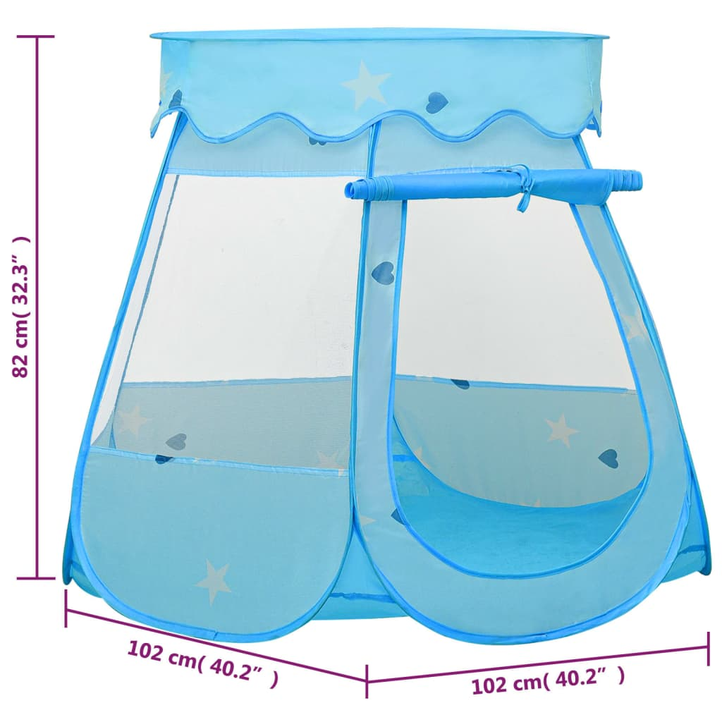 vidaXL Children Play Tent Blue 102x102x82 cm