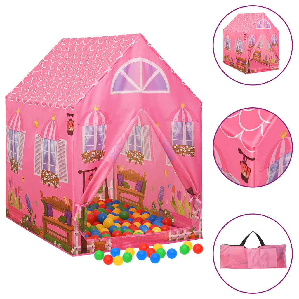 vidaXL Children Play Tent Pink 69x94x104 cm