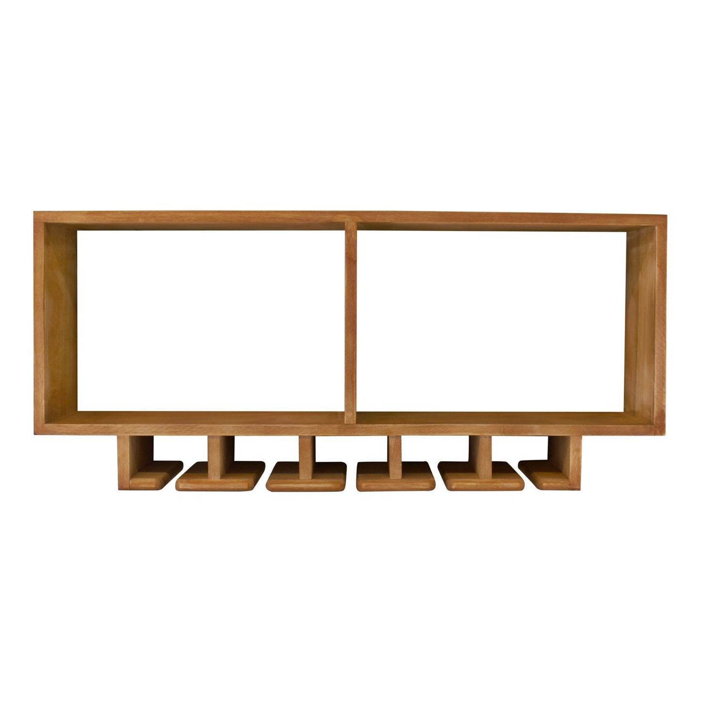 Kitchen Shelving Unit With Storage For Wine Glasses