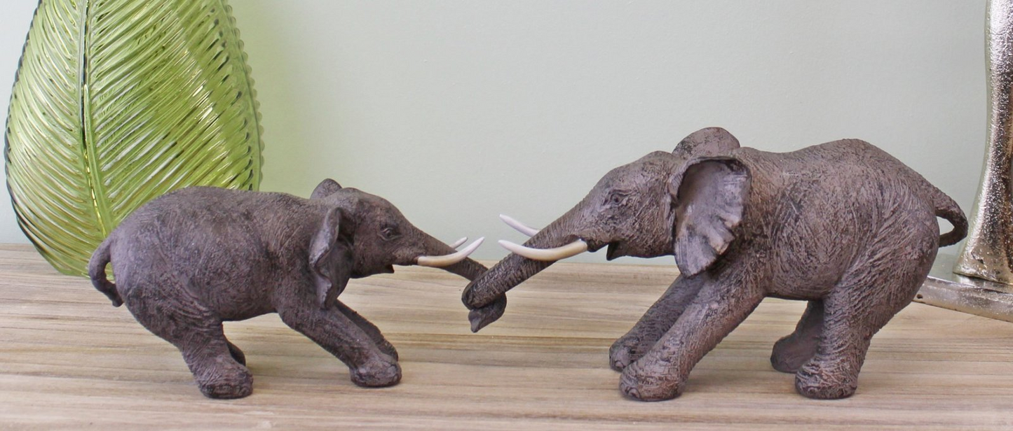 Elephants Holding Trunks Ornament