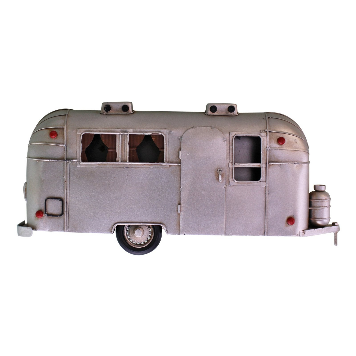 Wall Hanging Silver Metal Camper Decoration