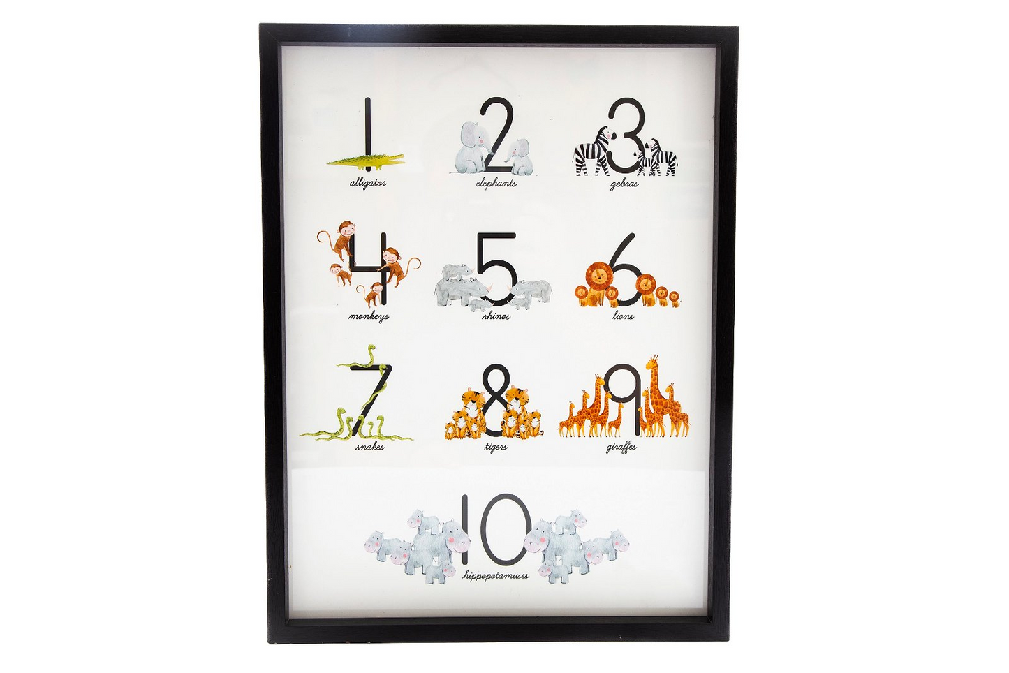 Baby Number 1-10 Animal Print Frame