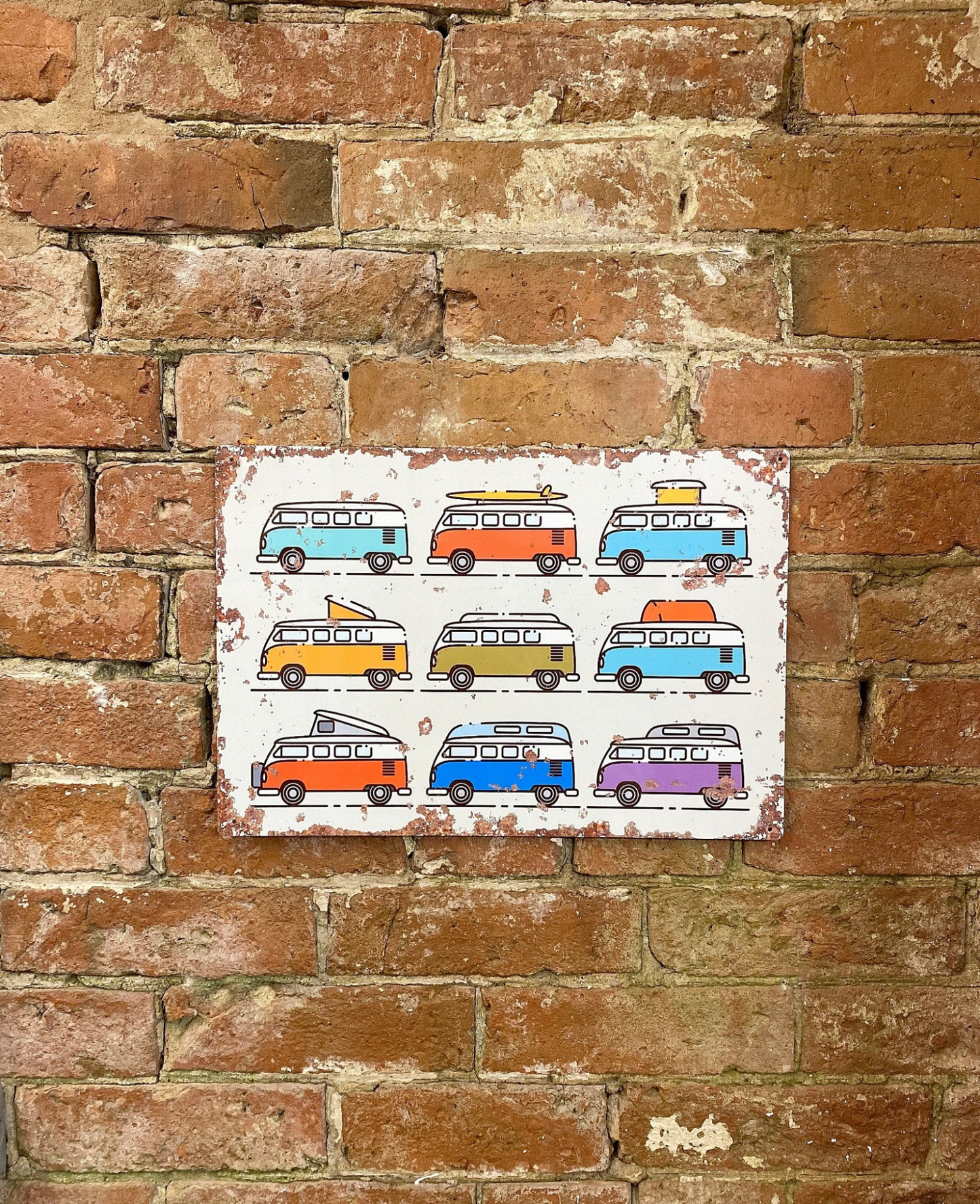 Metal Vintage Wall Sign - Camper Van Collection