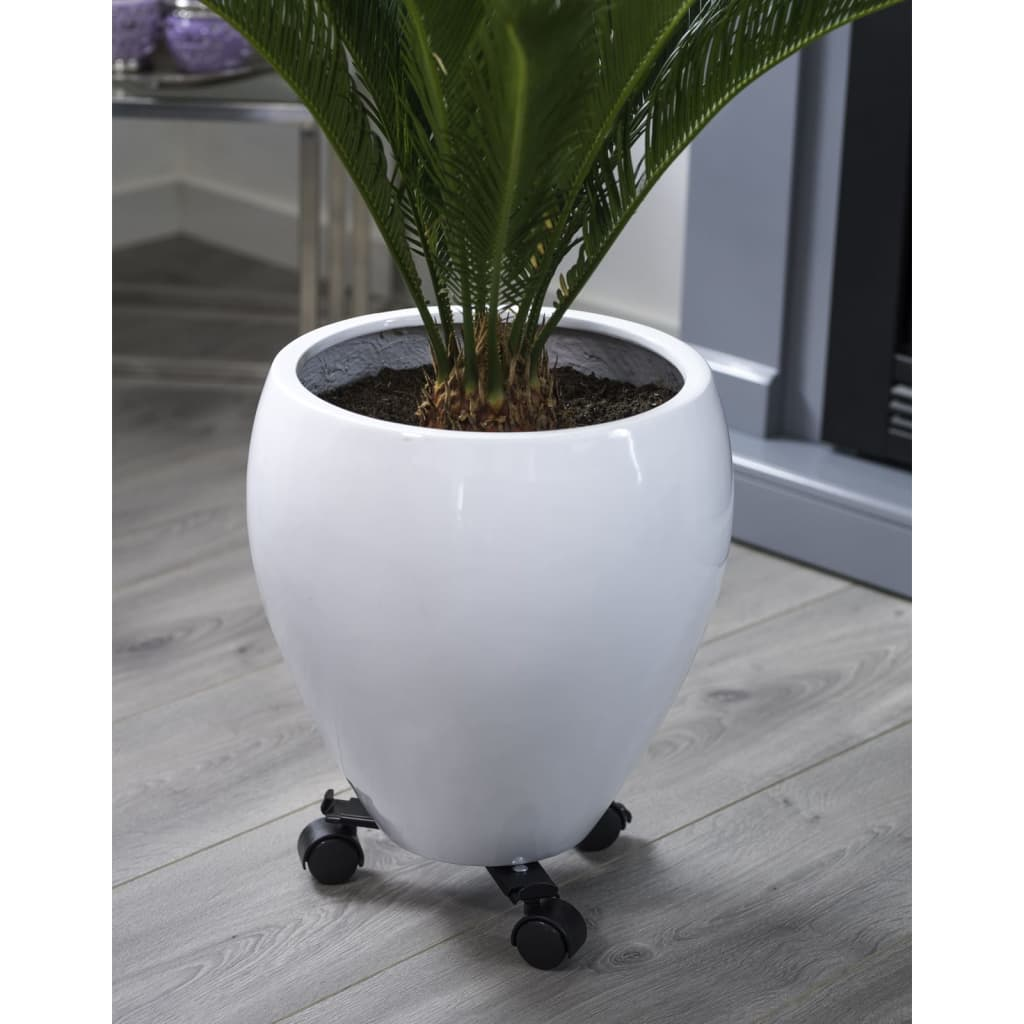 Nature Adjustable Plant Trolley 3-armed Black Metal