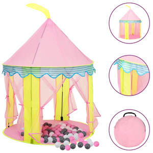 vidaXL Children Play Tent with 250 Balls Pink 100x100x127 cm