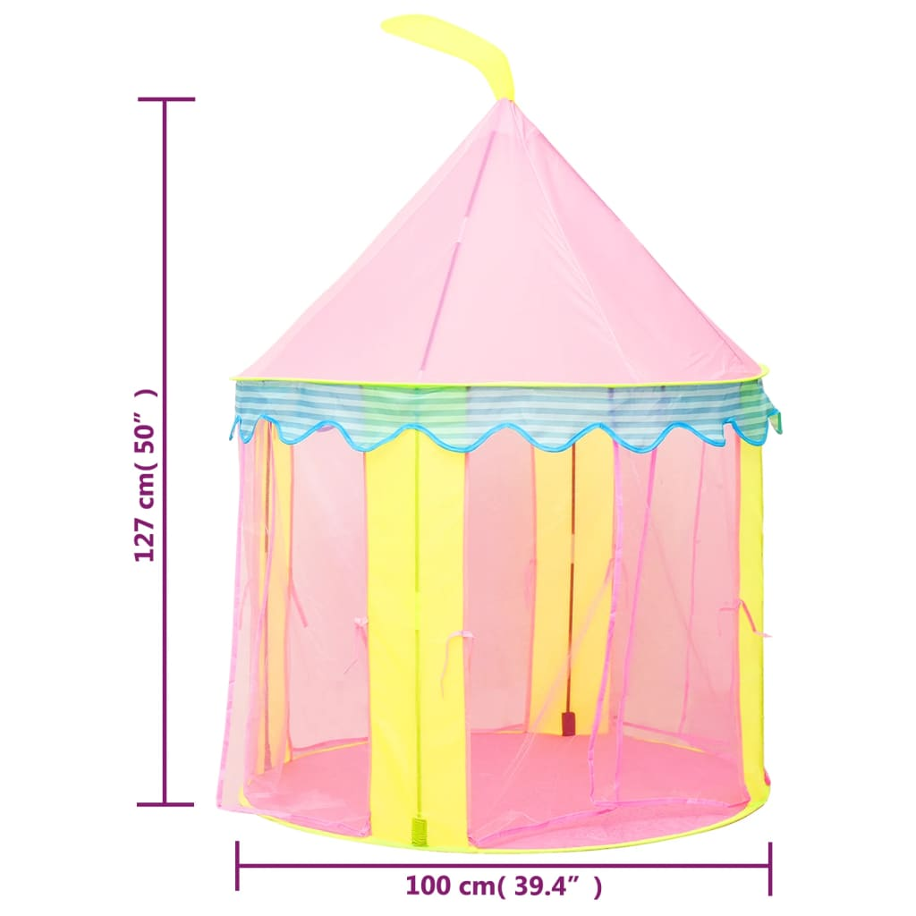 vidaXL Children Play Tent with 250 Balls Pink 100x100x127 cm