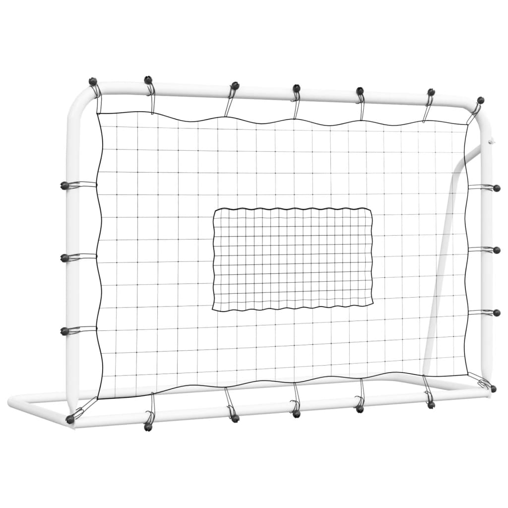 vidaXL Football Net Rebounder White&Black 184x61x123 cm Steel and PE