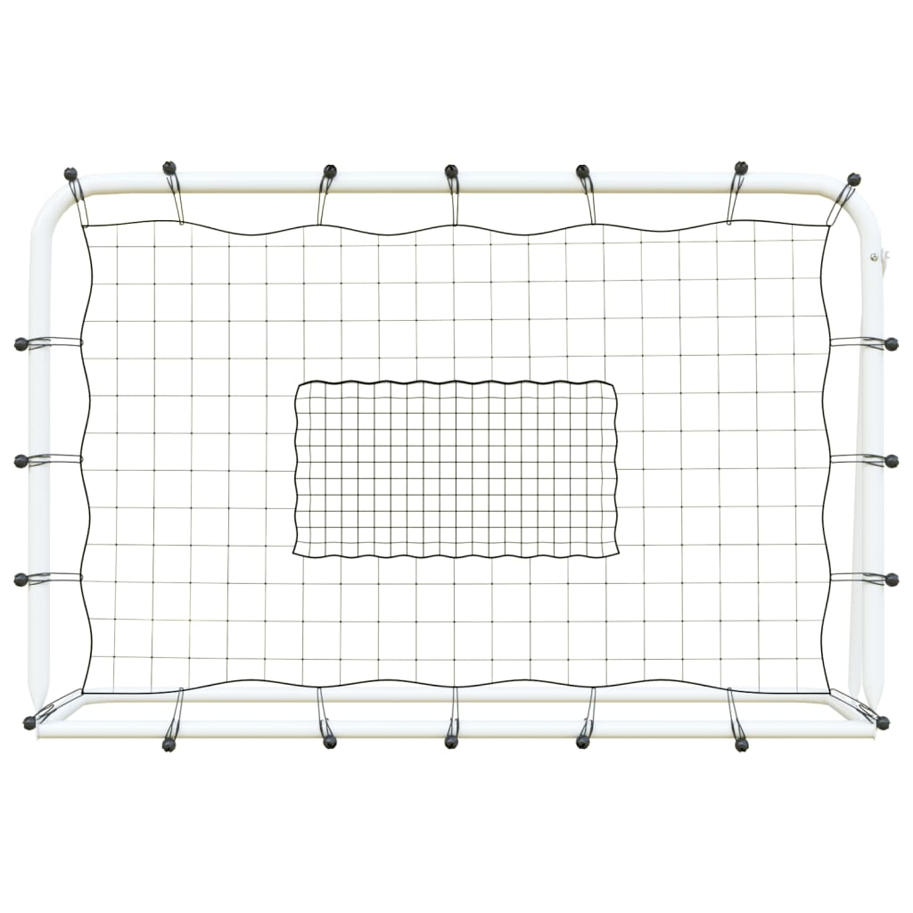 vidaXL Football Net Rebounder White&Black 184x61x123 cm Steel and PE