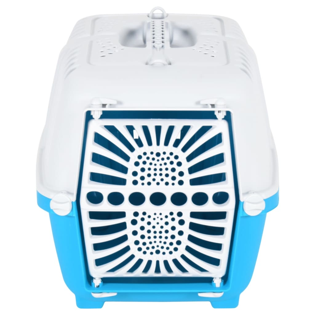 Pet Carrier White and Blue 48x31.5x33cm Polypropylene