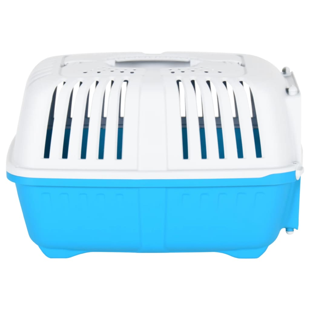 Pet Carrier White and Blue 55x36x36cm Polypropylene