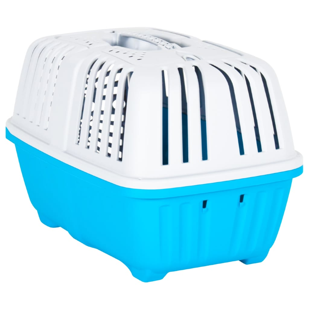 Pet Carrier White and Blue 55x36x36cm Polypropylene