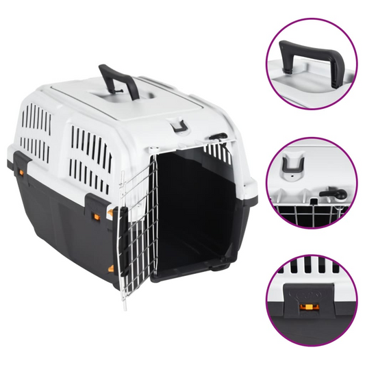 Pet Carrier with Metal Door 48x31.5x31 cm Polypropylene