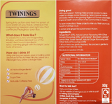 Twinings Lemon & Ginger Tea Bags Individually Enveloped Tagged Healthy Sachets