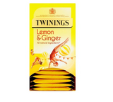 Twinings Lemon & Ginger Tea Bags Individually Enveloped Tagged Healthy Sachets