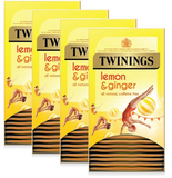 Twinings Lemon & Ginger Tea Bags Individually Enveloped Tagged Healthy Sachets