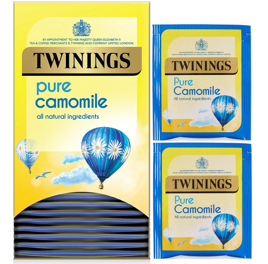 Twinings Pure Camomile Tea Bags Individually Enveloped Tagged Herbal Sachets