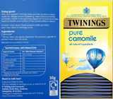 Twinings Pure Camomile Tea Bags Individually Enveloped Tagged Herbal Sachets