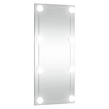 vidaXL Wall Mirror with LED Lights 30x80 cm Glass Rectangle