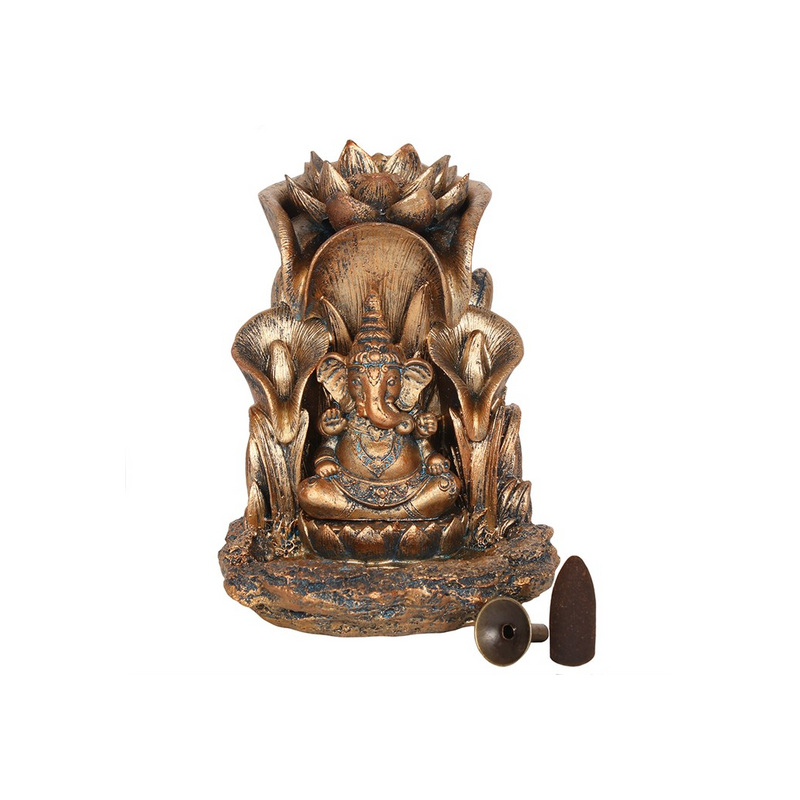 Bronze Ganesh Backflow Incense Burner