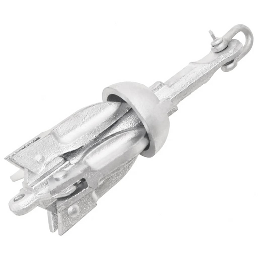 vidaXL Folding Anchor Silver 0.7 kg Malleable Iron