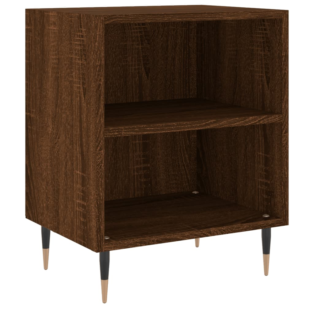 Bedside Cabinet Brown Oak 40x30x50 cm Engineered Wood