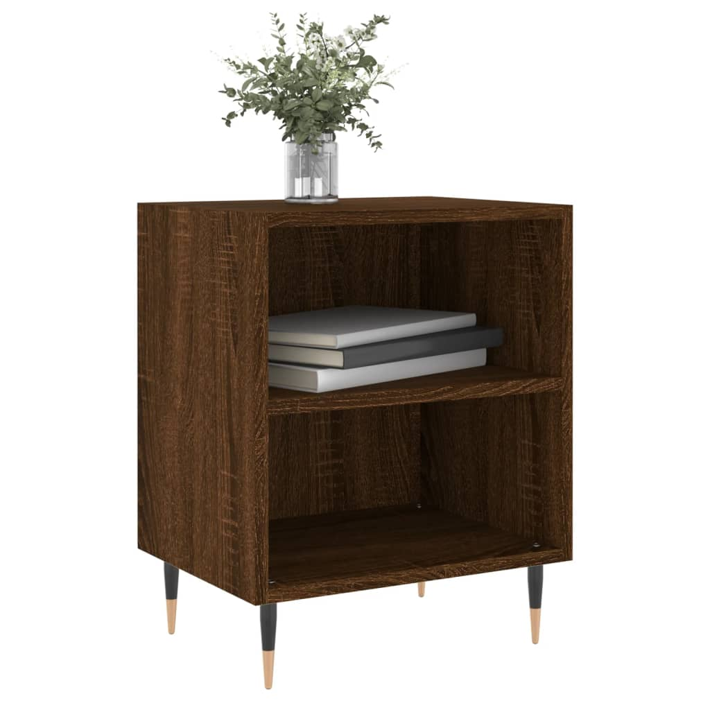 Bedside Cabinet Brown Oak 40x30x50 cm Engineered Wood