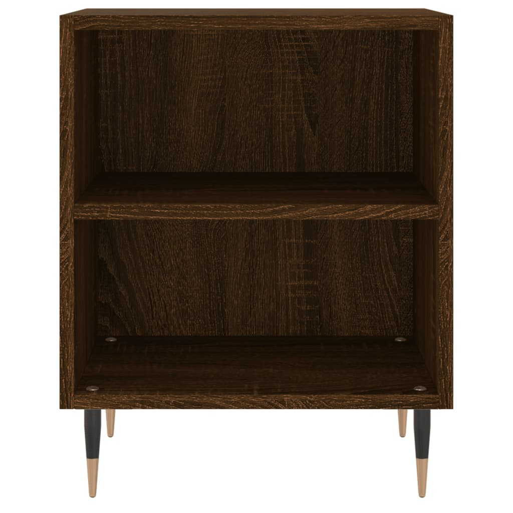 Bedside Cabinet Brown Oak 40x30x50 cm Engineered Wood