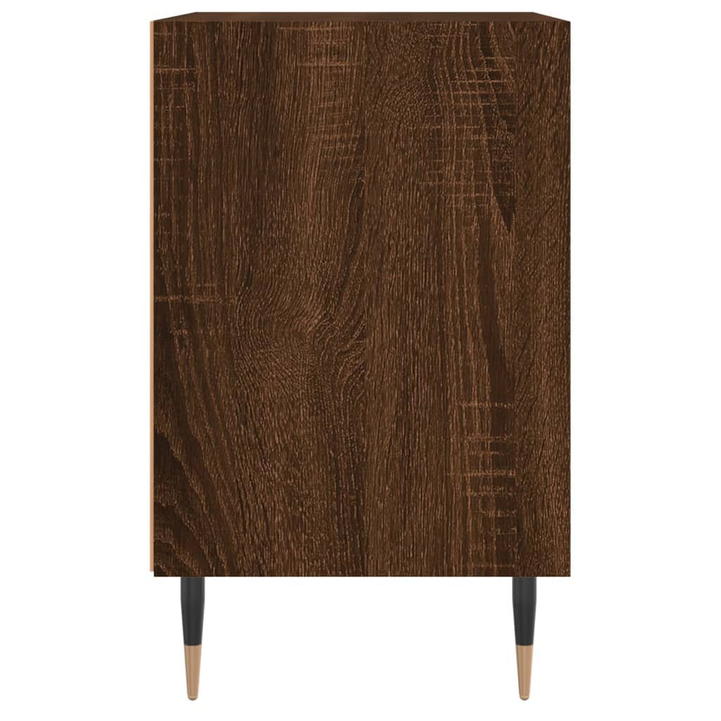 Bedside Cabinet Brown Oak 40x30x50 cm Engineered Wood