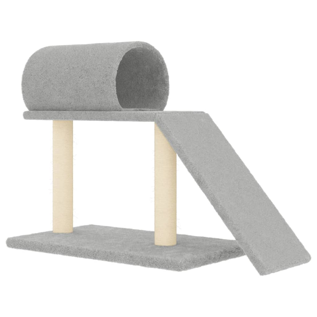 Cat Scratching Posts with Tunnel and Ladder Light Grey 55.5 cm