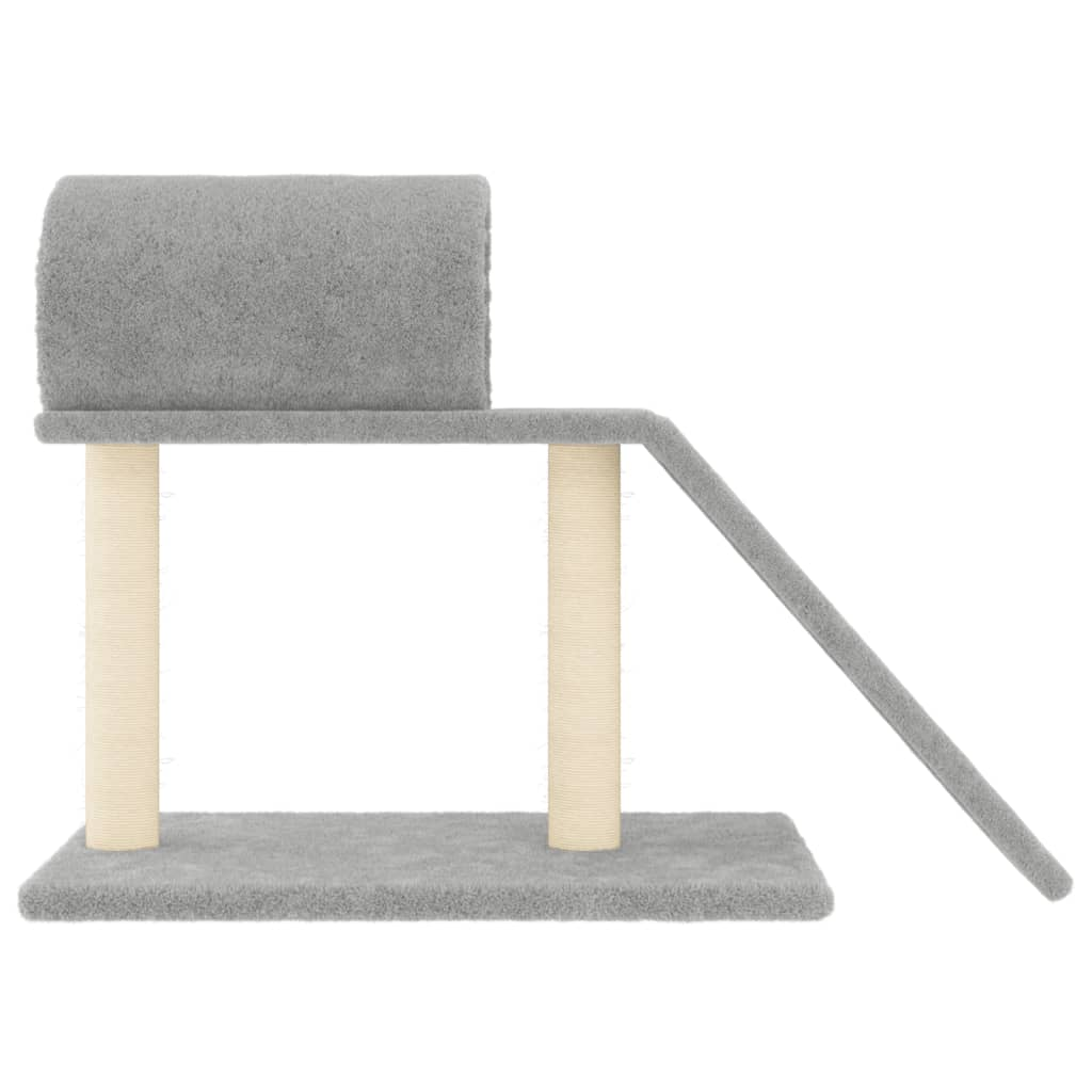 Cat Scratching Posts with Tunnel and Ladder Light Grey 55.5 cm